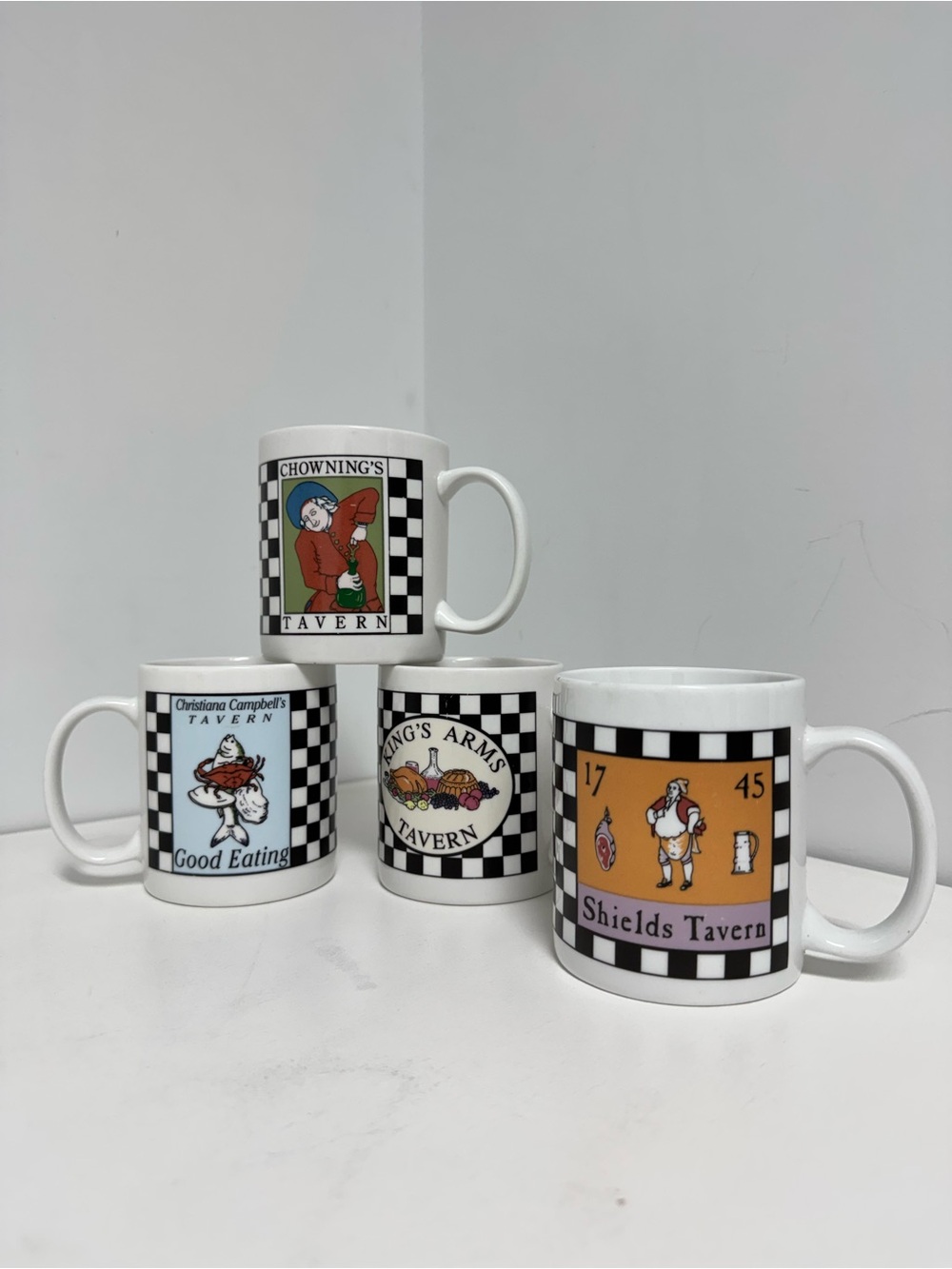 Colonial Williamsburg Hand-decorated Tavern Mugs